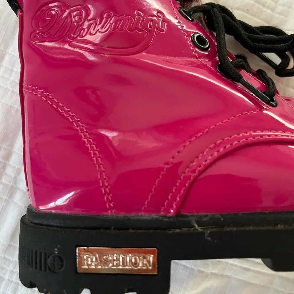 Waterproof Lace-Up Kids Ankle Boots Candy Colored - Picture 5 of 7